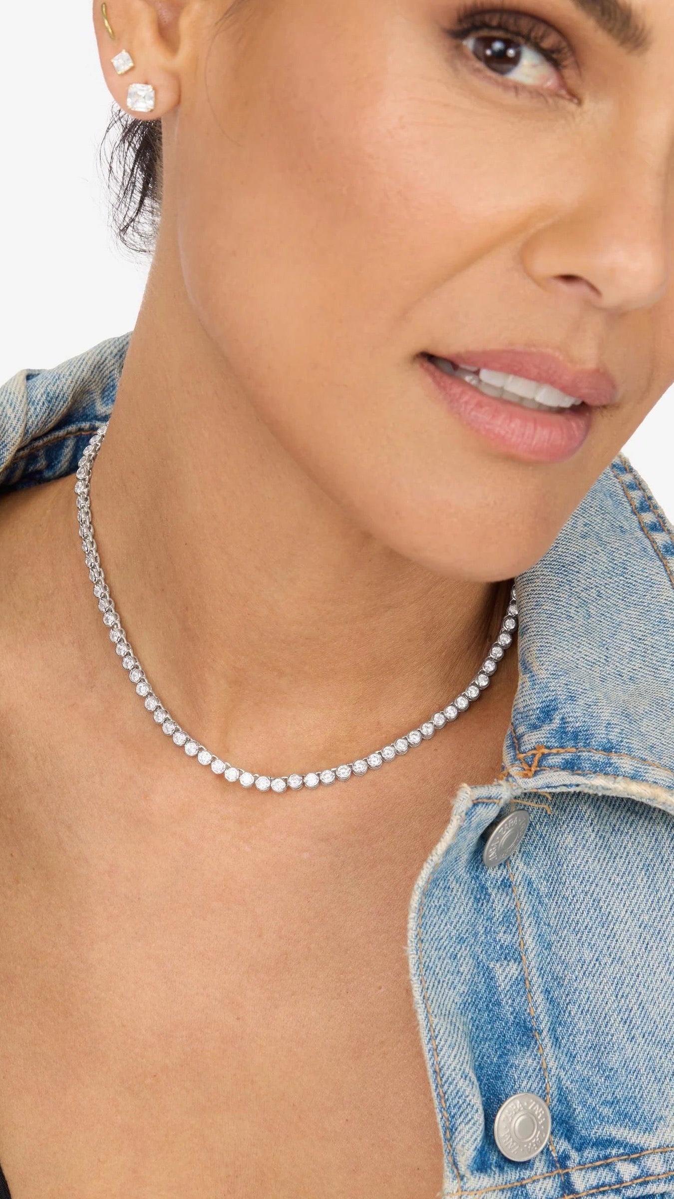 Baroness Tennis Necklace 15"
