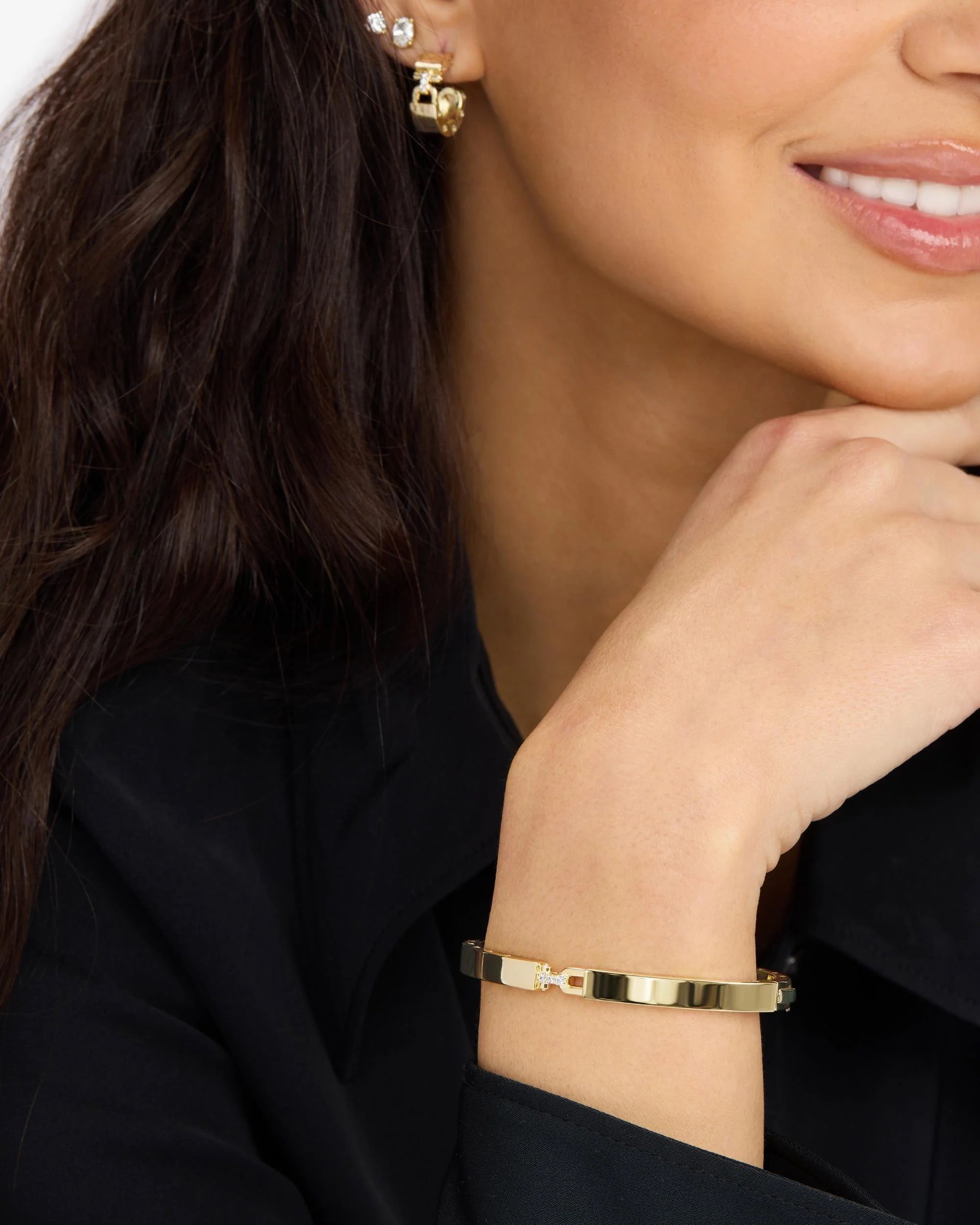 Ashley Lock Cuff 6mm jewelry detail - alternate view - BLVD Boutik