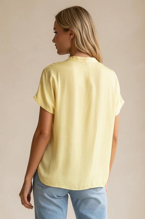 Drop Shoulder in Pale Banana - The BLVD