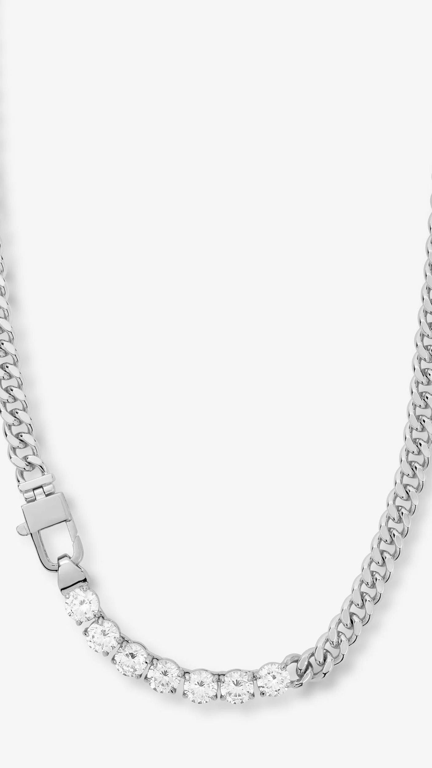 Julian Loves Diamonds Necklace Silver 18" - The BLVD