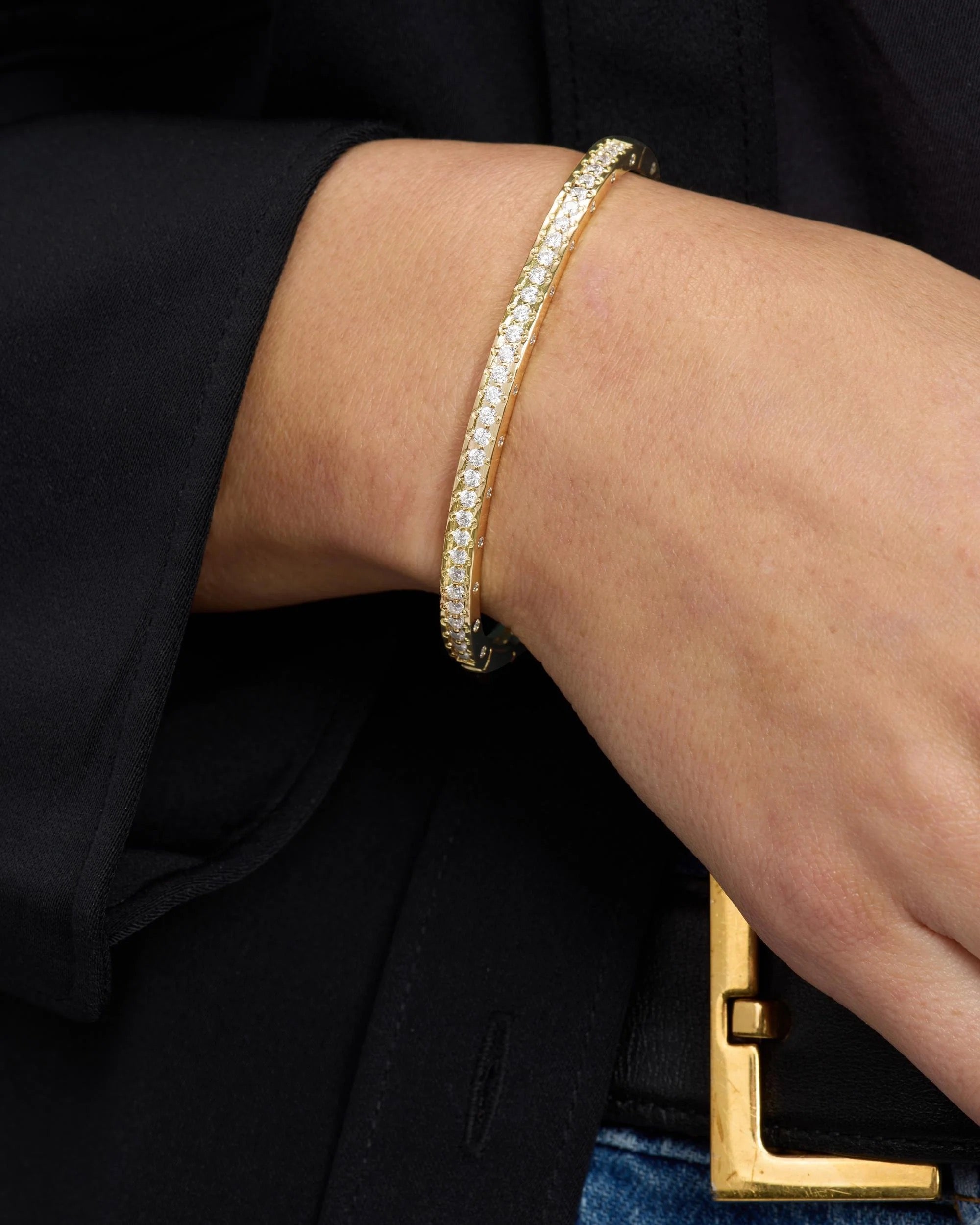 Ashley Pavé Cuff 4mm - The BLVD