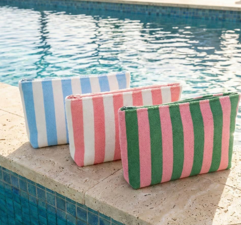 Striped Terry Pouch