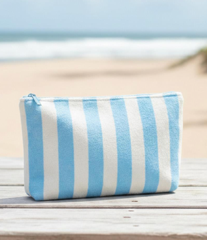 Striped Terry Pouch