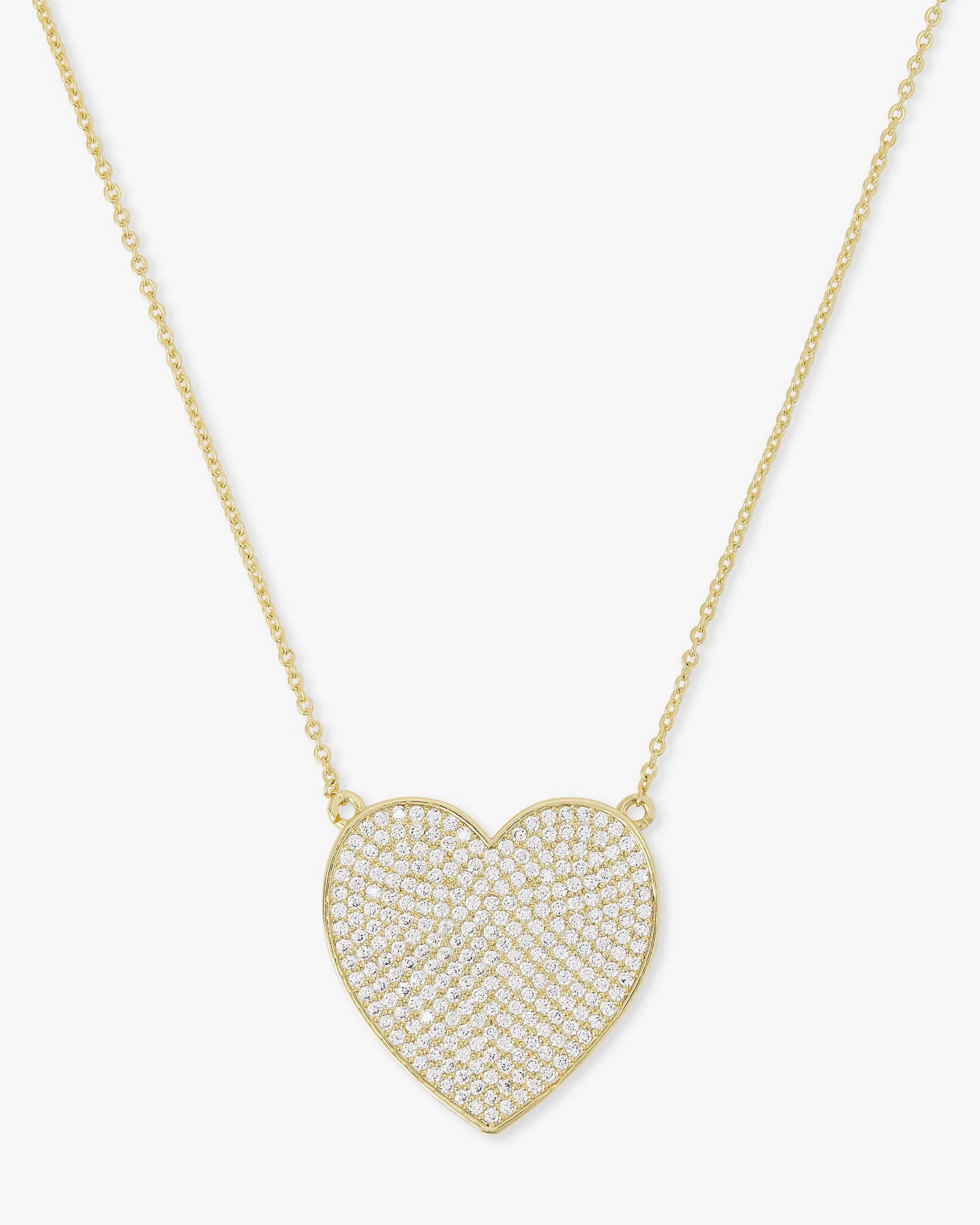 XL You Have My Whole Heart Pave Necklace