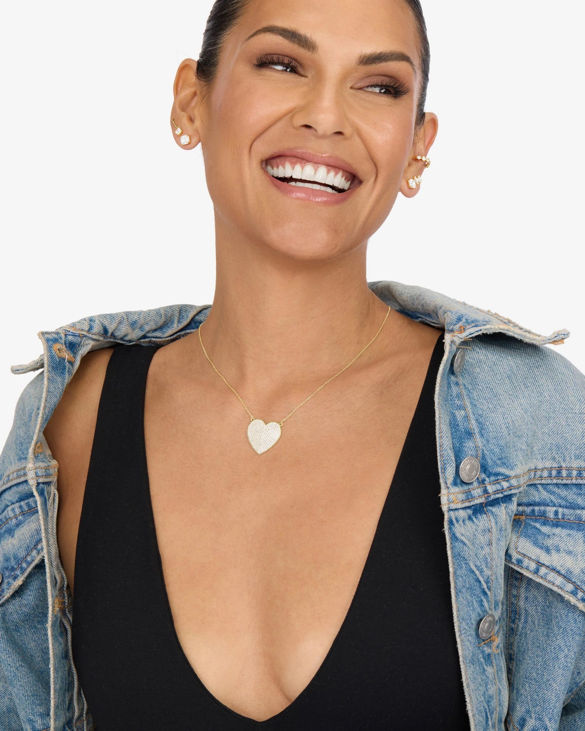XL You Have My Whole Heart Pave Necklace