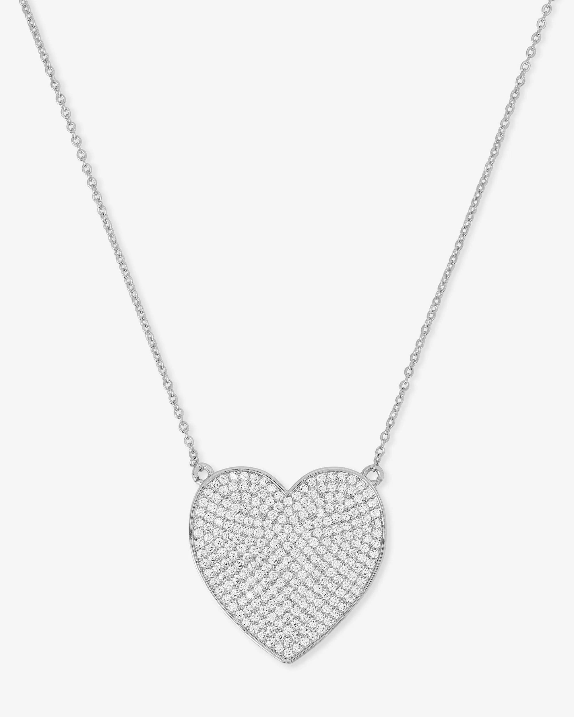 XL You Have My Whole Heart Pave Necklace