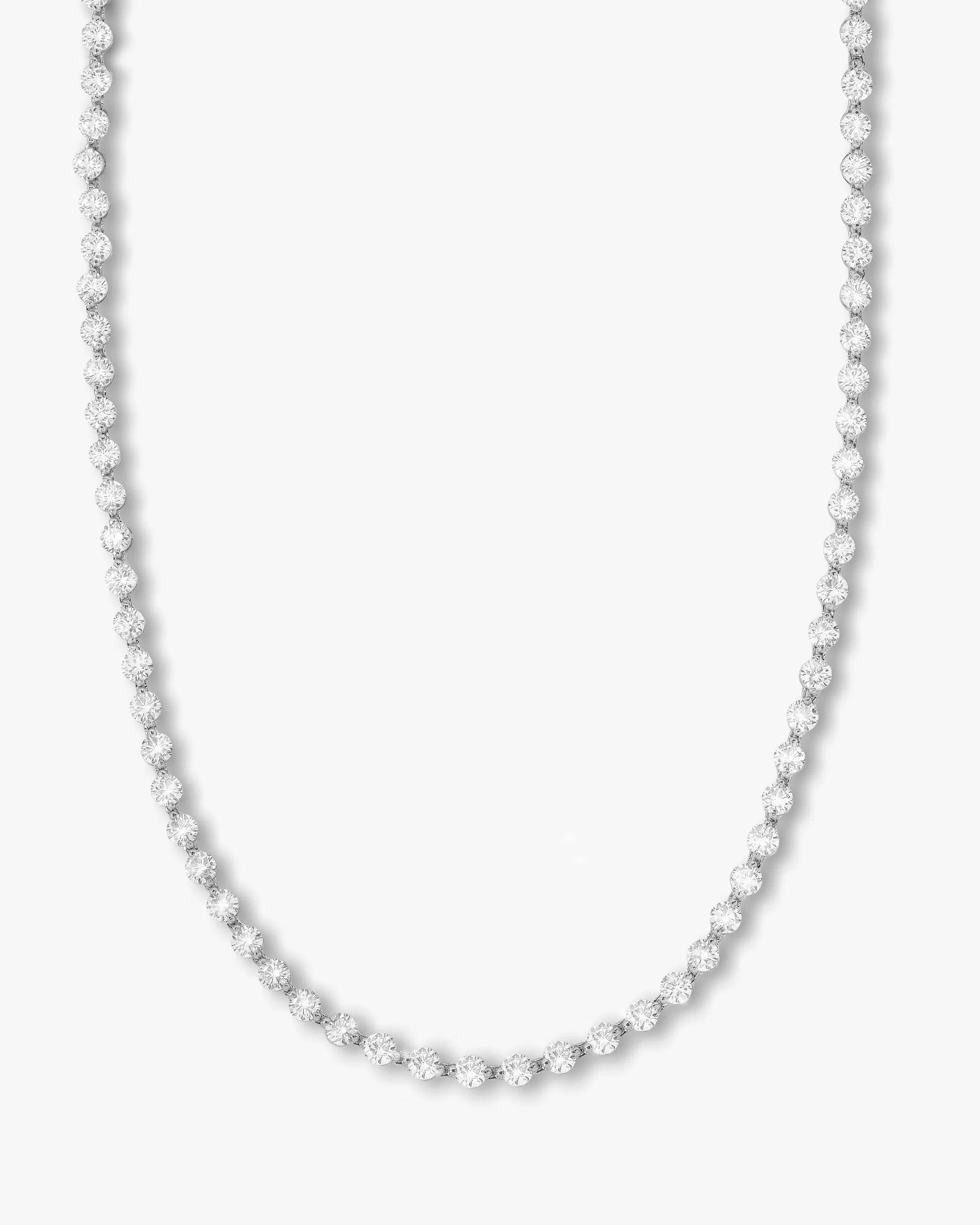 She's an Icon Tennis Necklace 16 inch jewelry detail - front view - BLVD Boutik