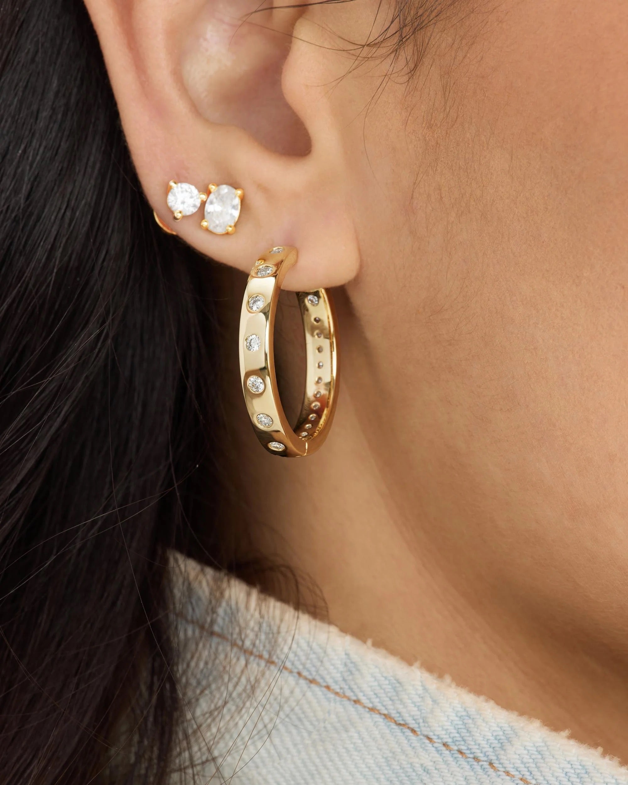 Ashley Infinity Reversible Hoops 1" - The BLVD