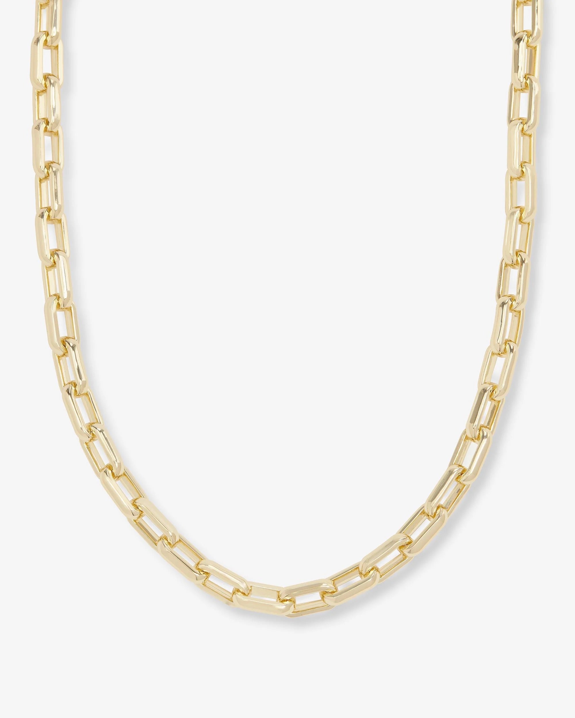 Lil Frankie Chain Necklace 16 inch jewelry detail - front view - BLVD Boutik