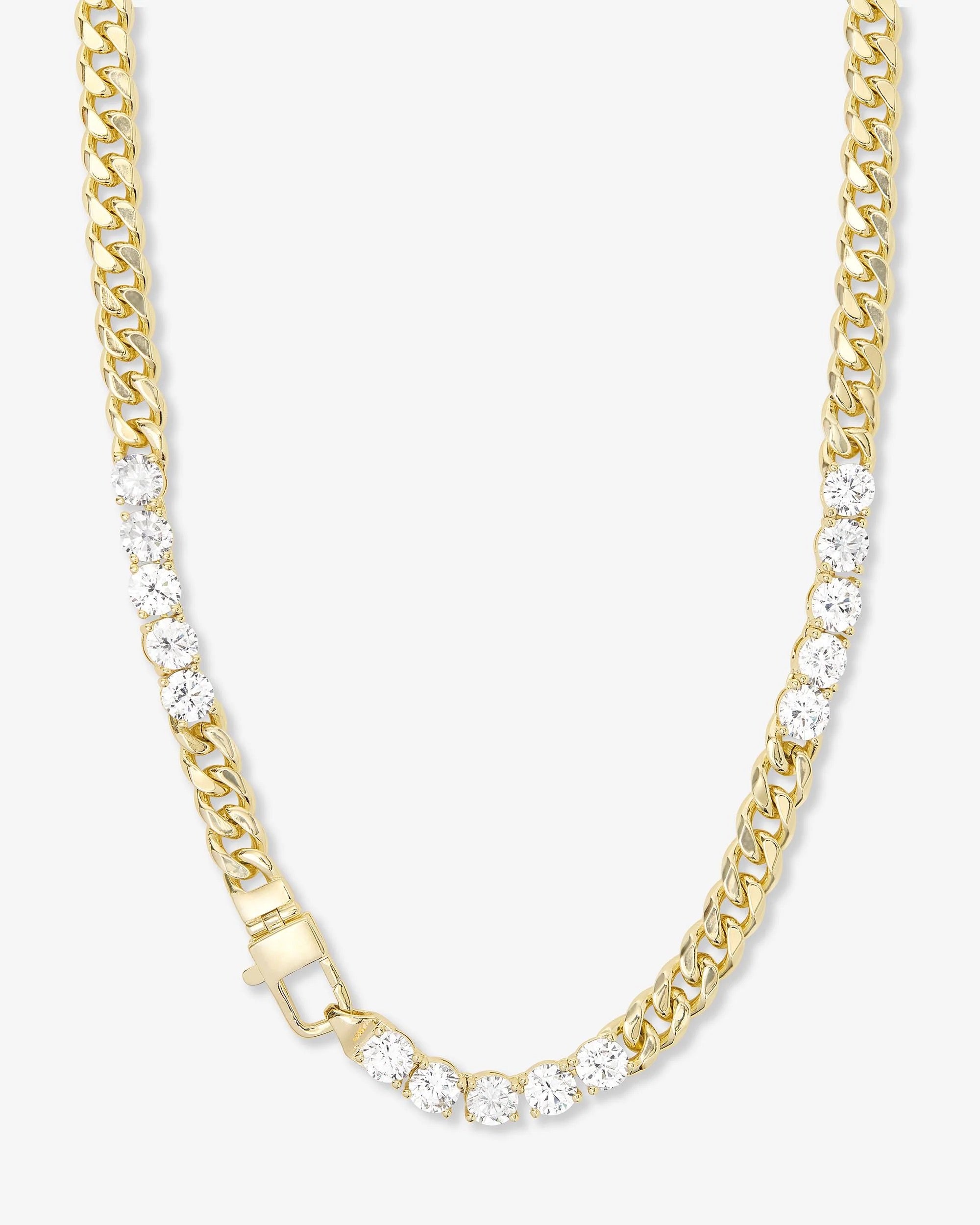Julian's Obsessed with Diamonds Necklace 16 inch jewelry detail - front view - BLVD Boutik