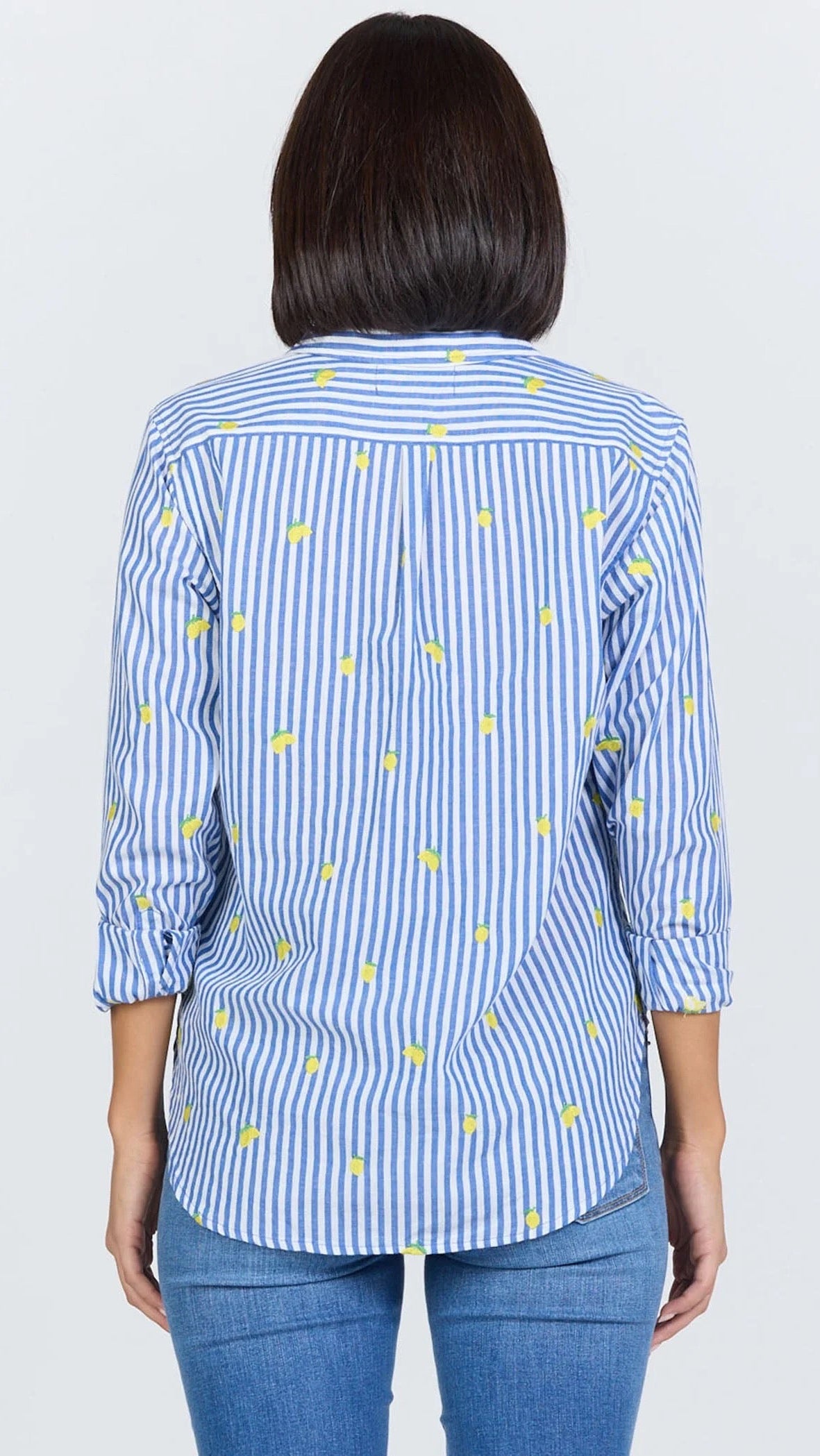 Blue Lemon Embroidered Shirt