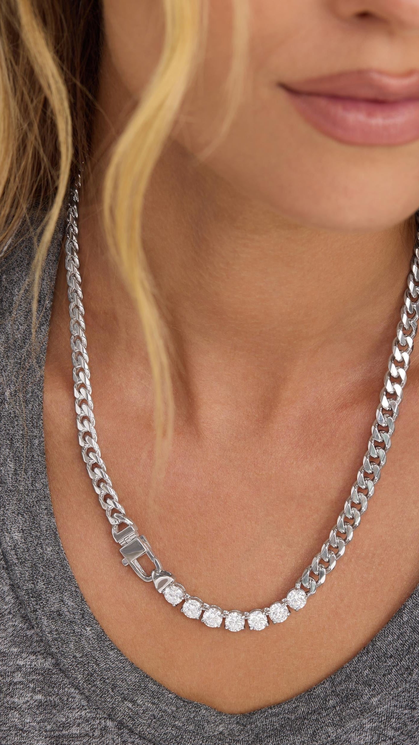 Julian Loves Diamonds Necklace Silver 18" - The BLVD