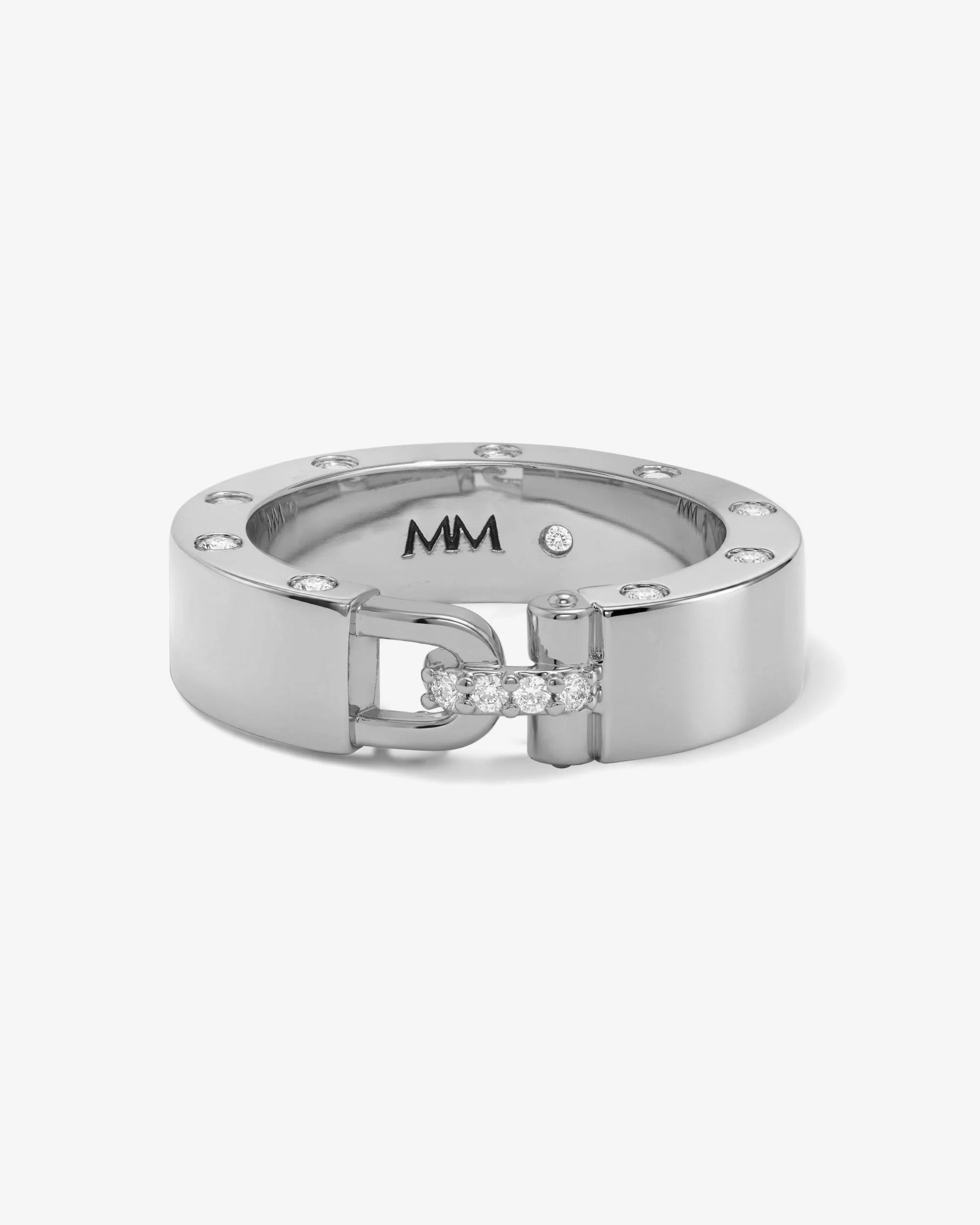 Ashley Smooth Lock ring jewelry detail - styled view - BLVD Boutik