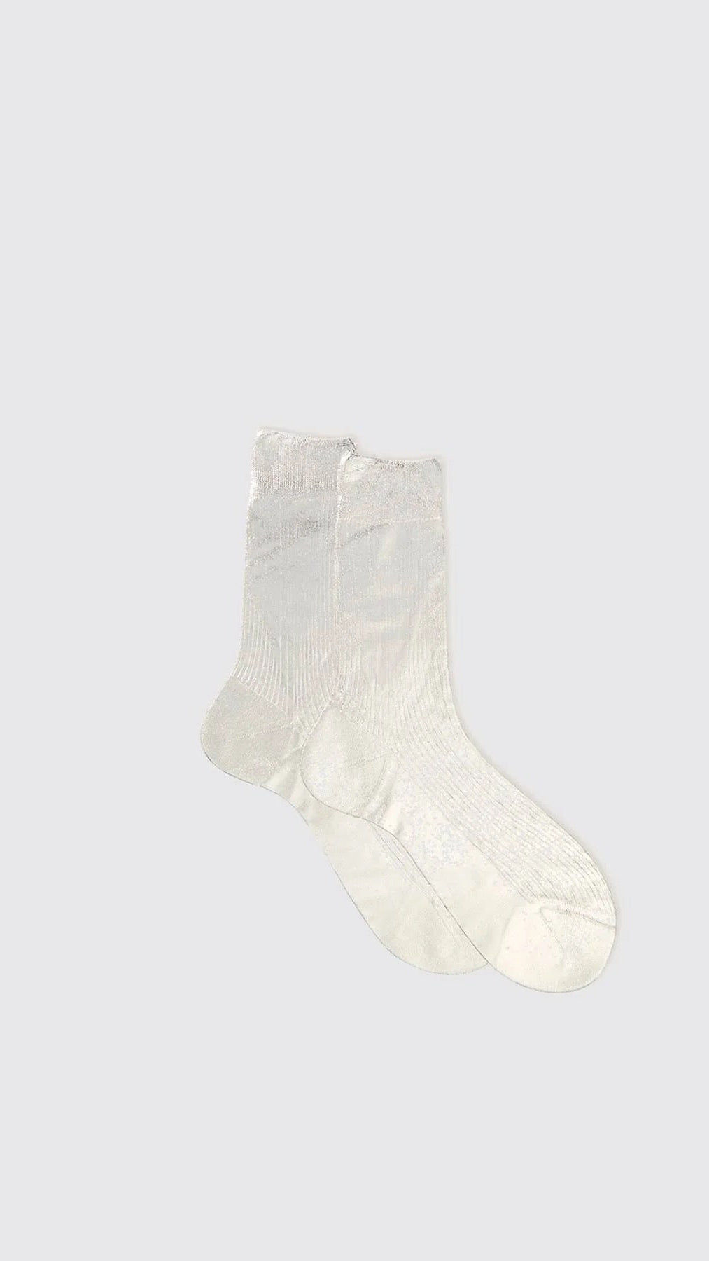 Laminated Ribbed Ankle Socks - The BLVD