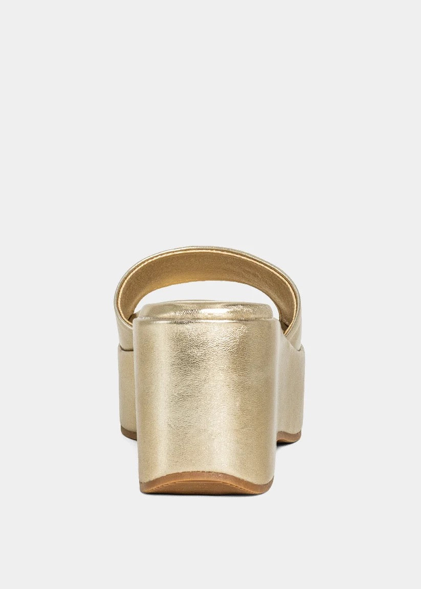 Ivy Platform Slide/Gold - The BLVD
