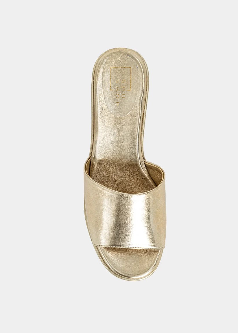 Ivy Platform Slide/Gold - The BLVD