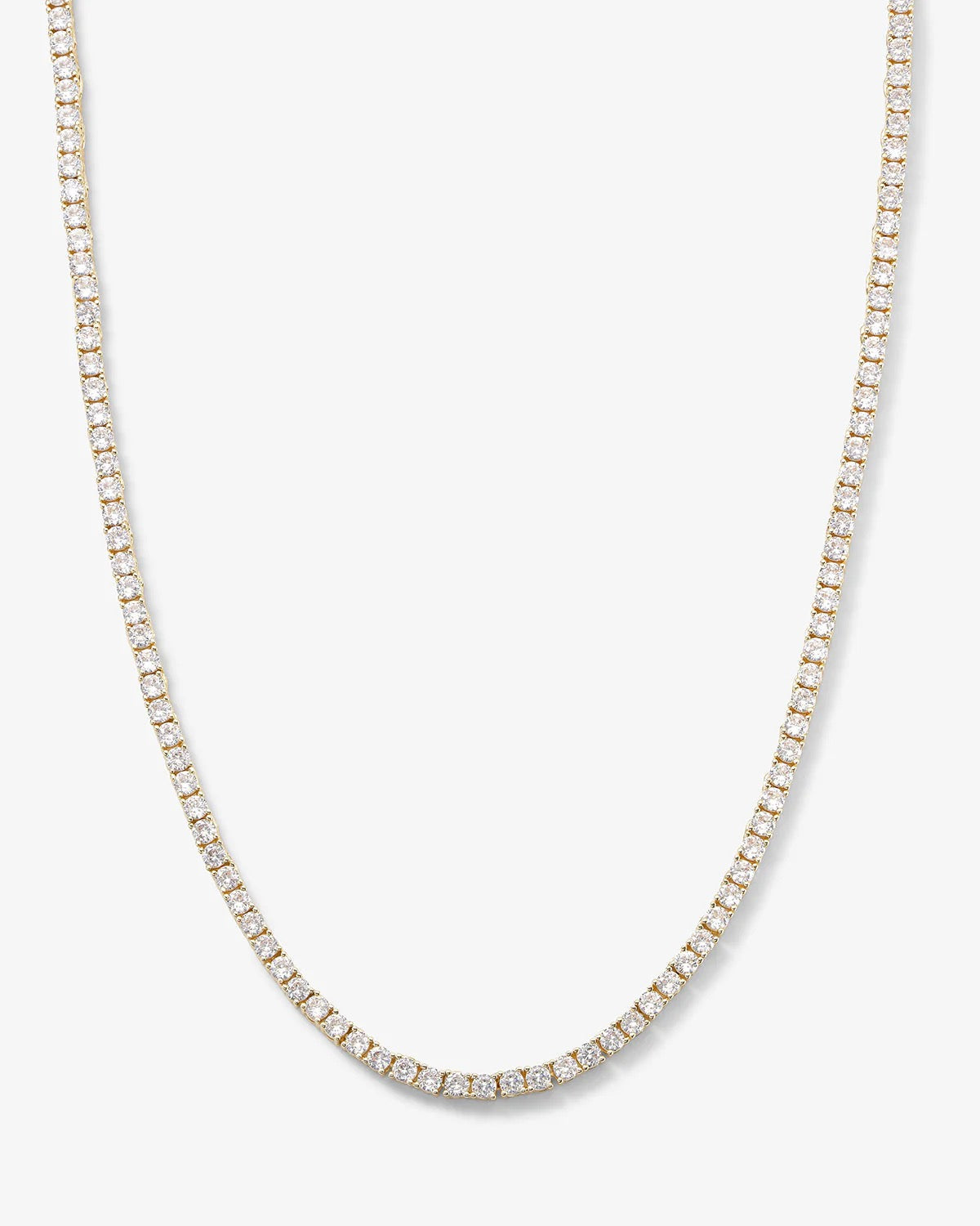 Heiress tennis necklace jewelry detail - front view - BLVD Boutik
