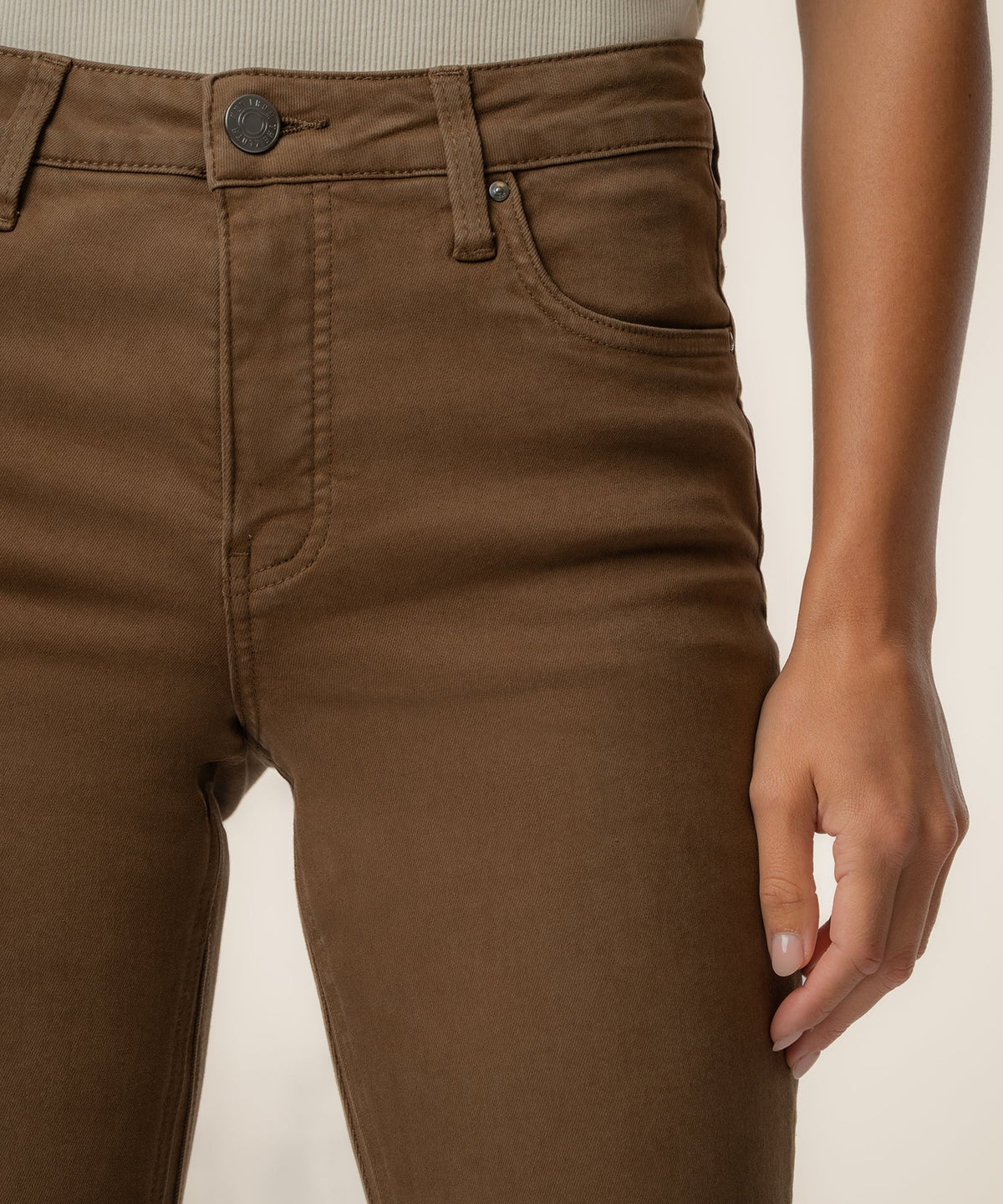 Pecan High Rise Flare Jeans