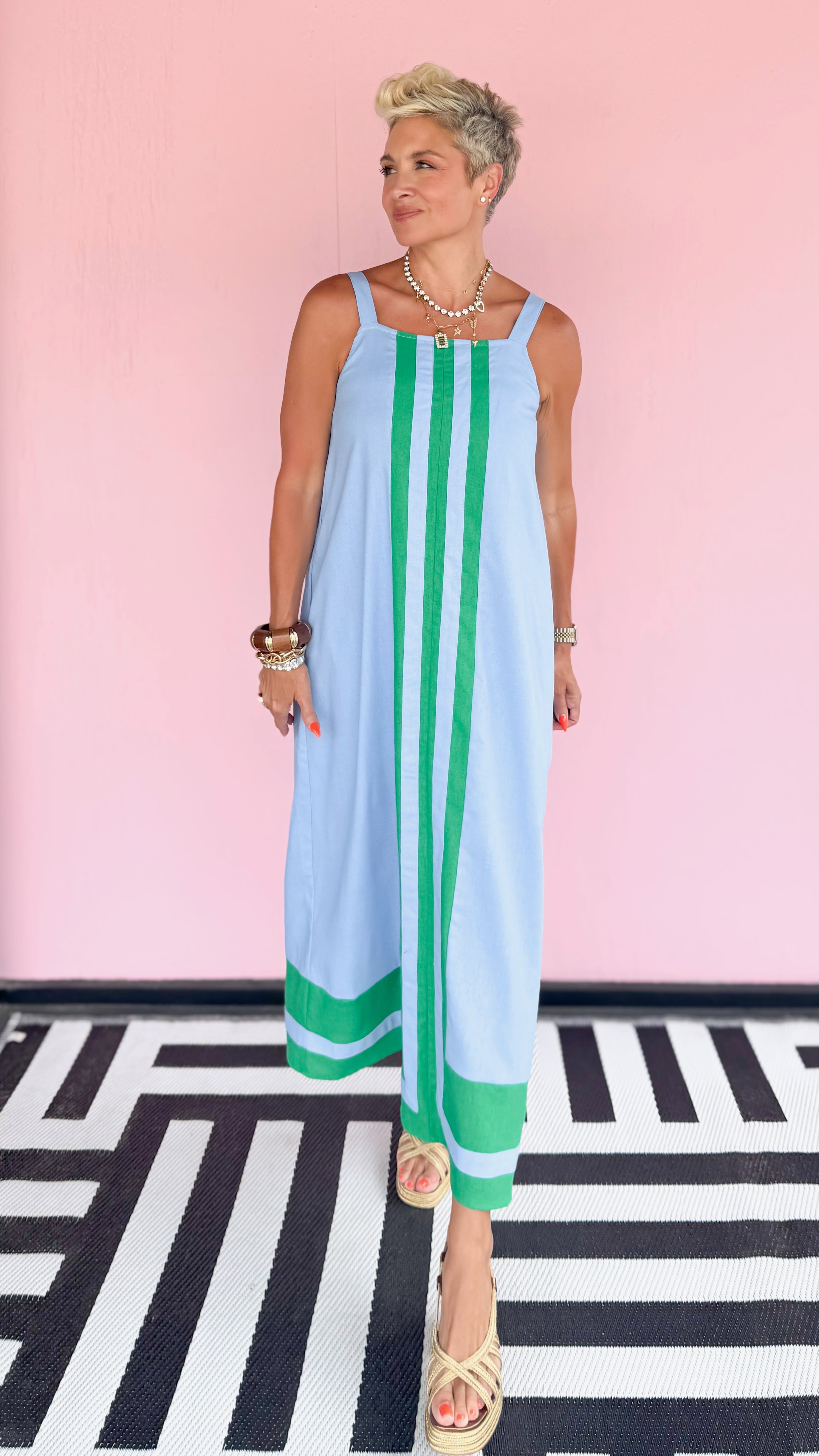 Hana Midi Dress/Blue