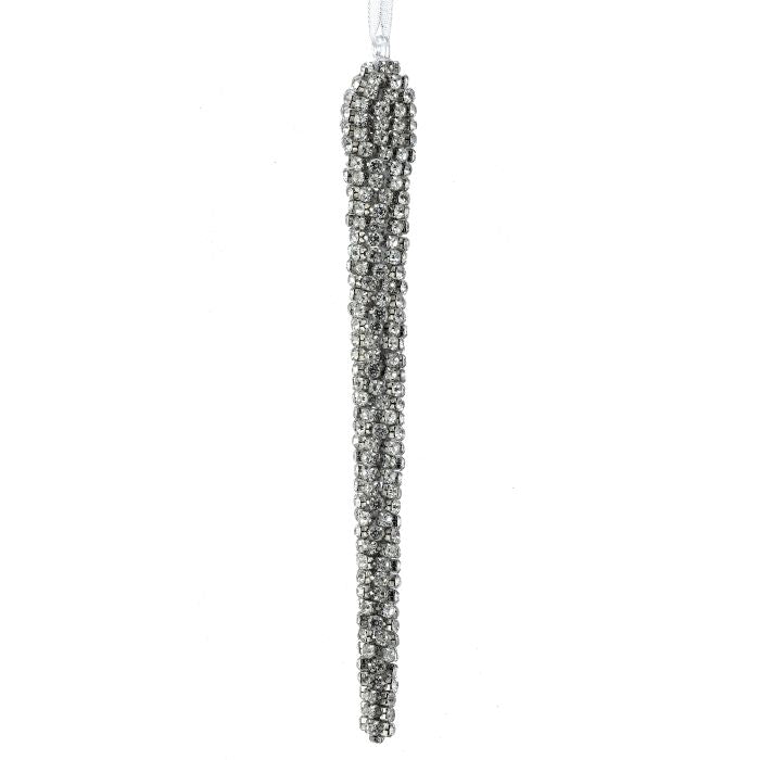 Faux Diamond Icicle Ornament Clear Silver - Regency