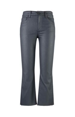 Silver Coated Kick Flare Jeans