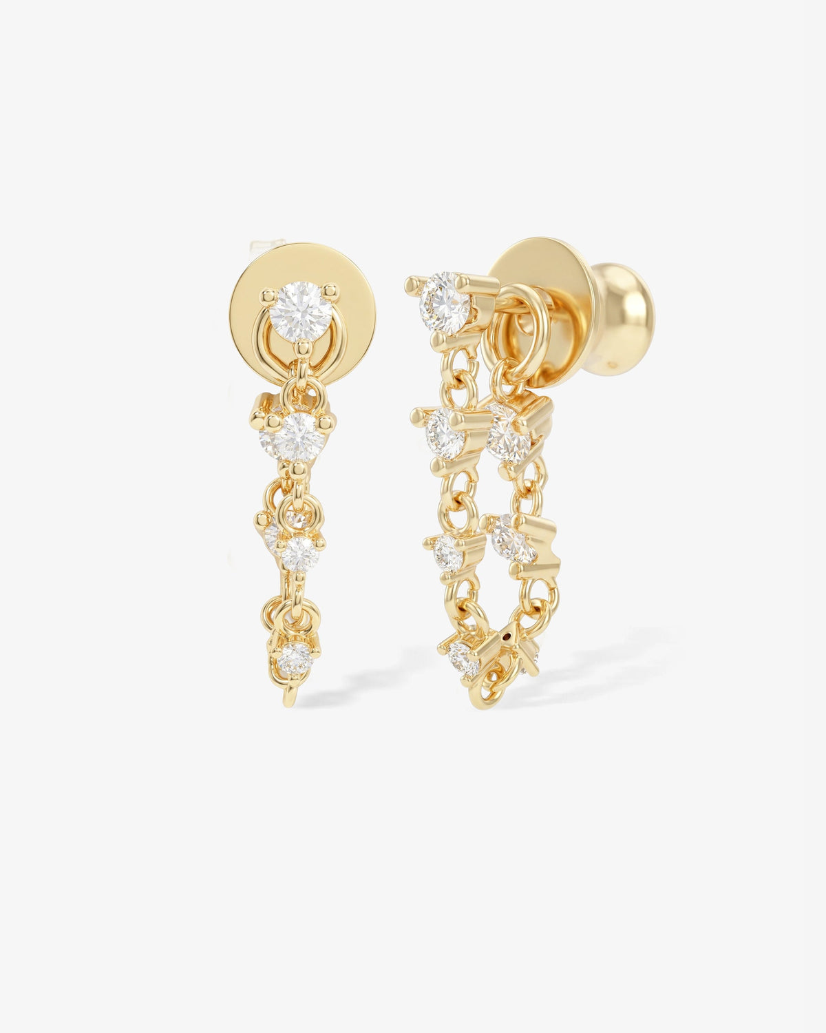 Melinda Maria Not Your Basic Soft Hoop Earrings in gold with simulated diamonds