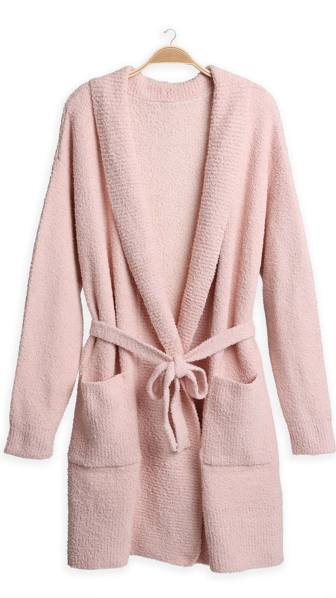 Pink Robe w/ Pockets & Belt
