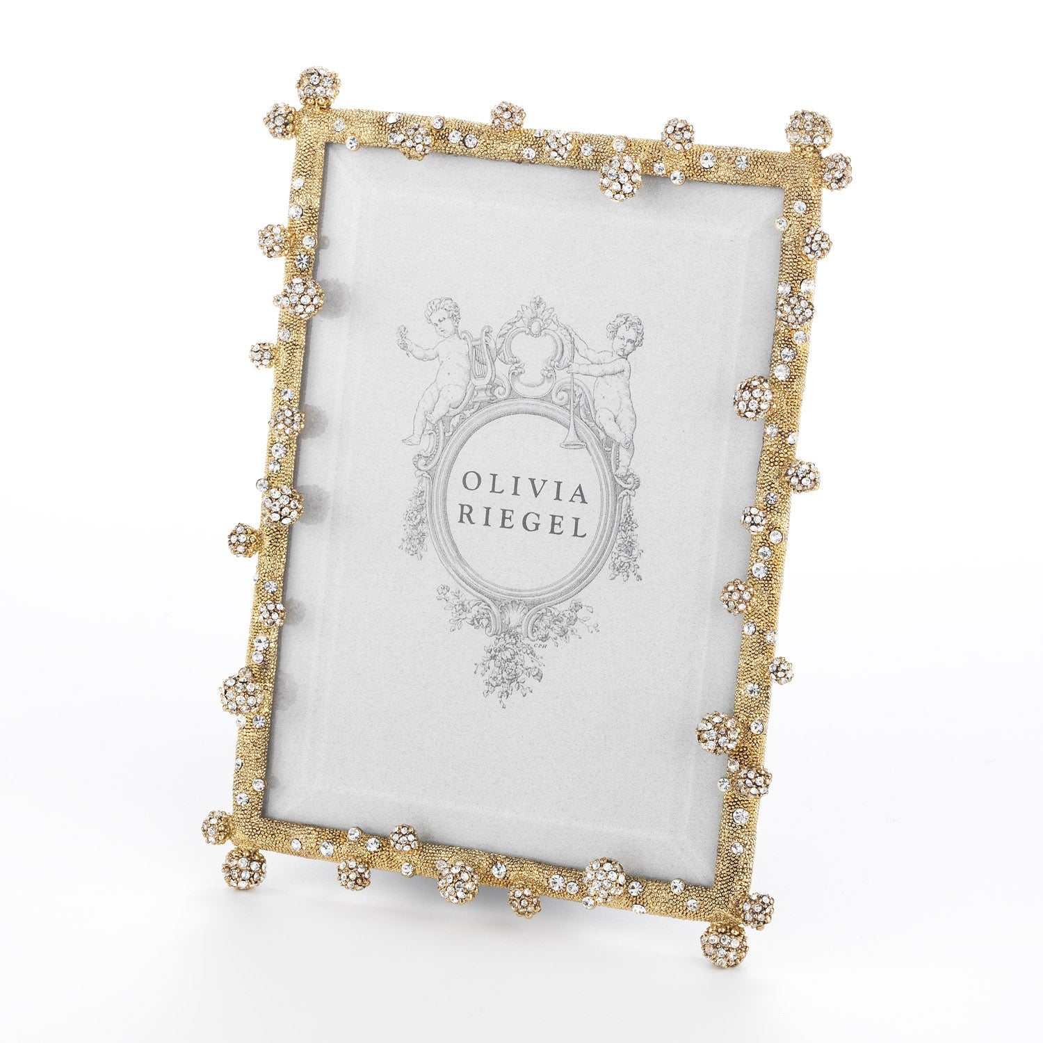 Olivia Riegel Gold Pave Odyssey 5 x 7 crystal picture frame