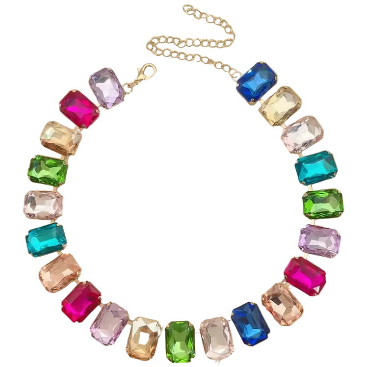 Multi Rhinestone Necklace
