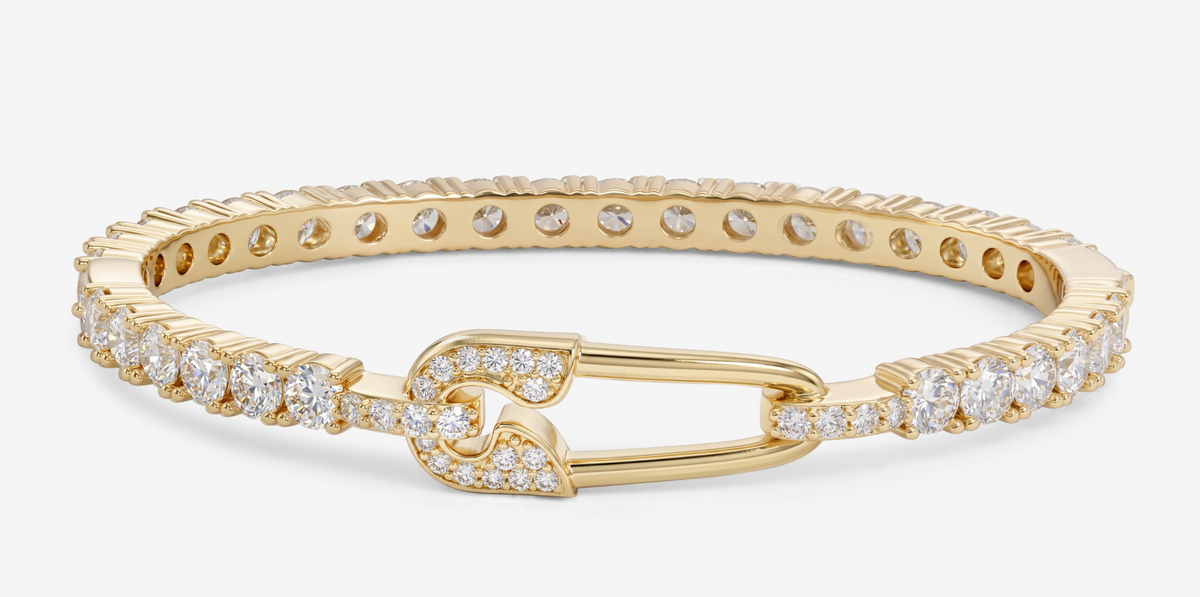 Safety Pin Tennis Cuff - Melinda Maria
