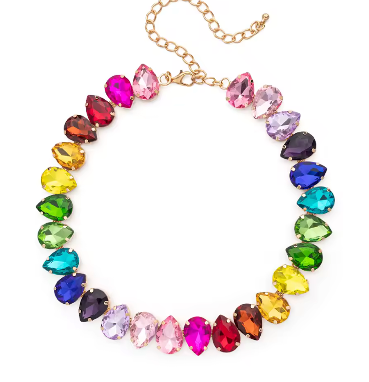 Multi Rhinestone Necklace