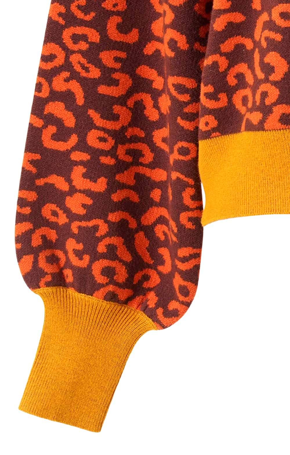 Sherry Leopard Cardigan/Chocolate Sauce