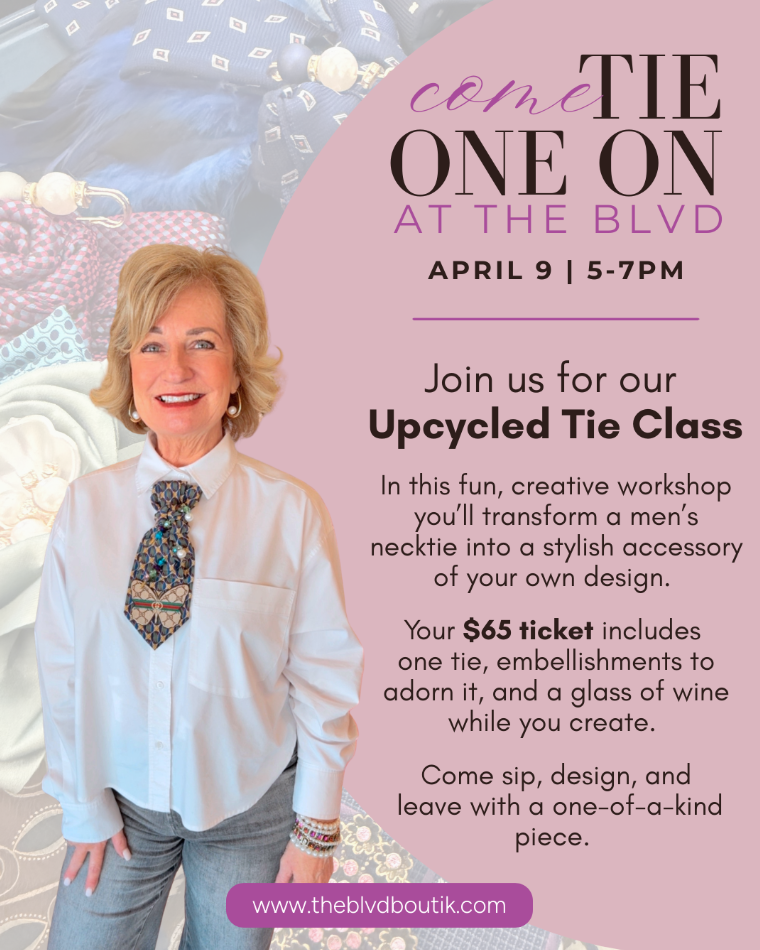 Upcycled Tie Class - The BLVD