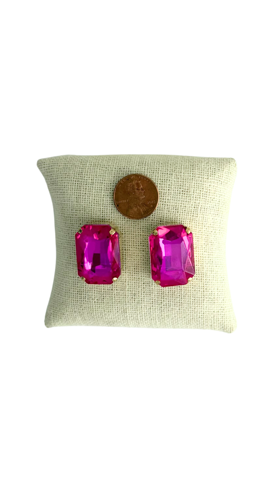 Rhinestone Earrings Large