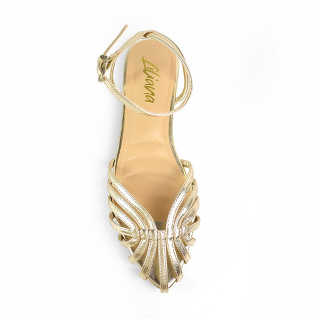 Gold Woven Braid Sandal