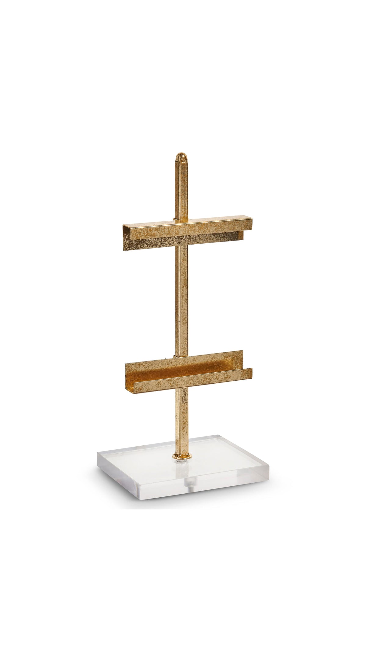 15.5 inch gold mini tabletop easel, full view on white