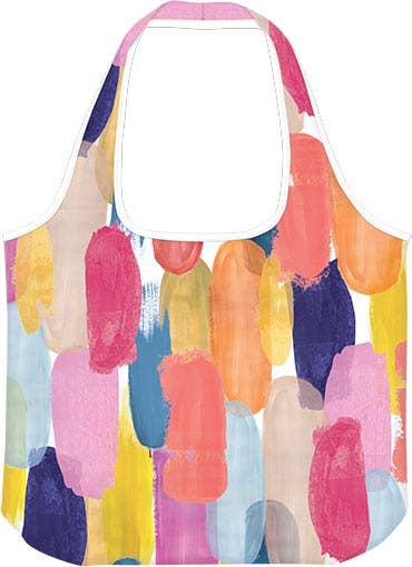 Reusable Shopper Tote-Daubs Multi
