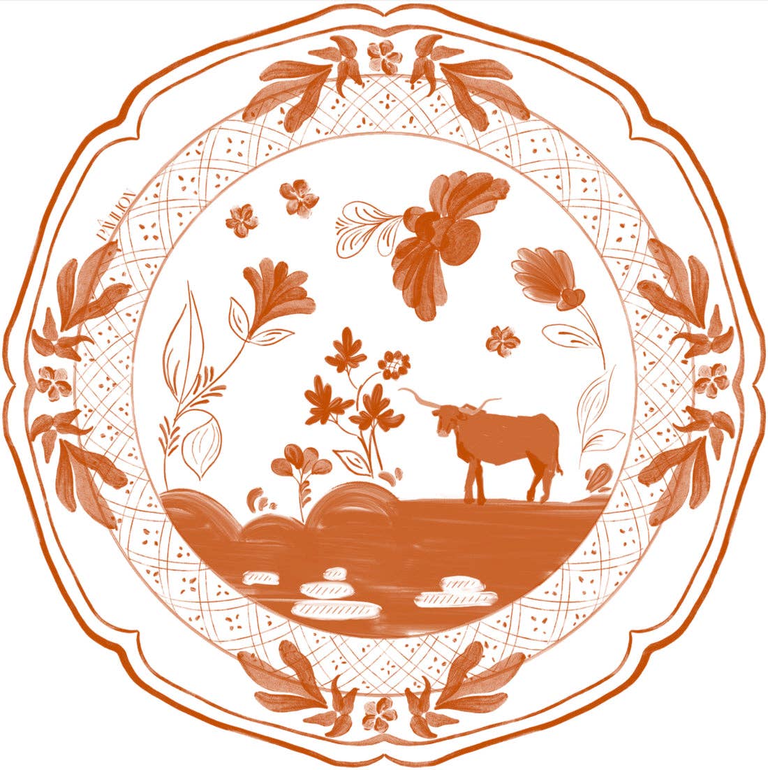 Longhorn Mini Hors d'oeuvre Paper Plates/50 Pck - The BLVD