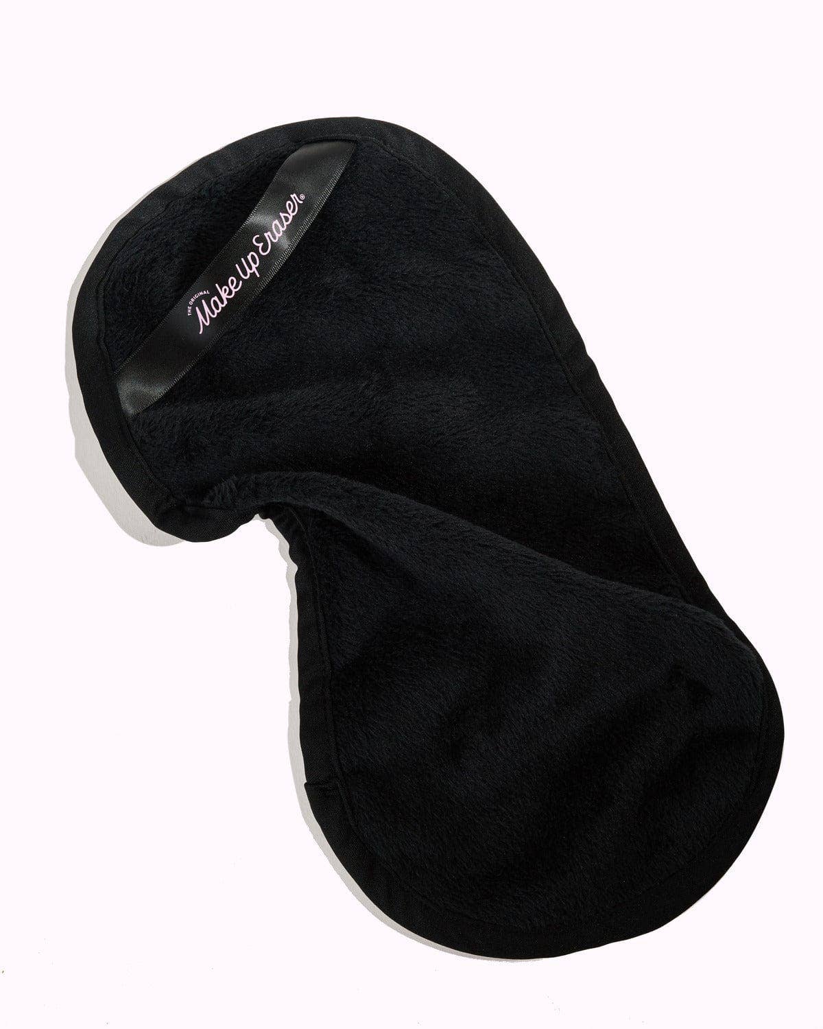 Black eye mask with 'Make Up For Ever' branding on a white background