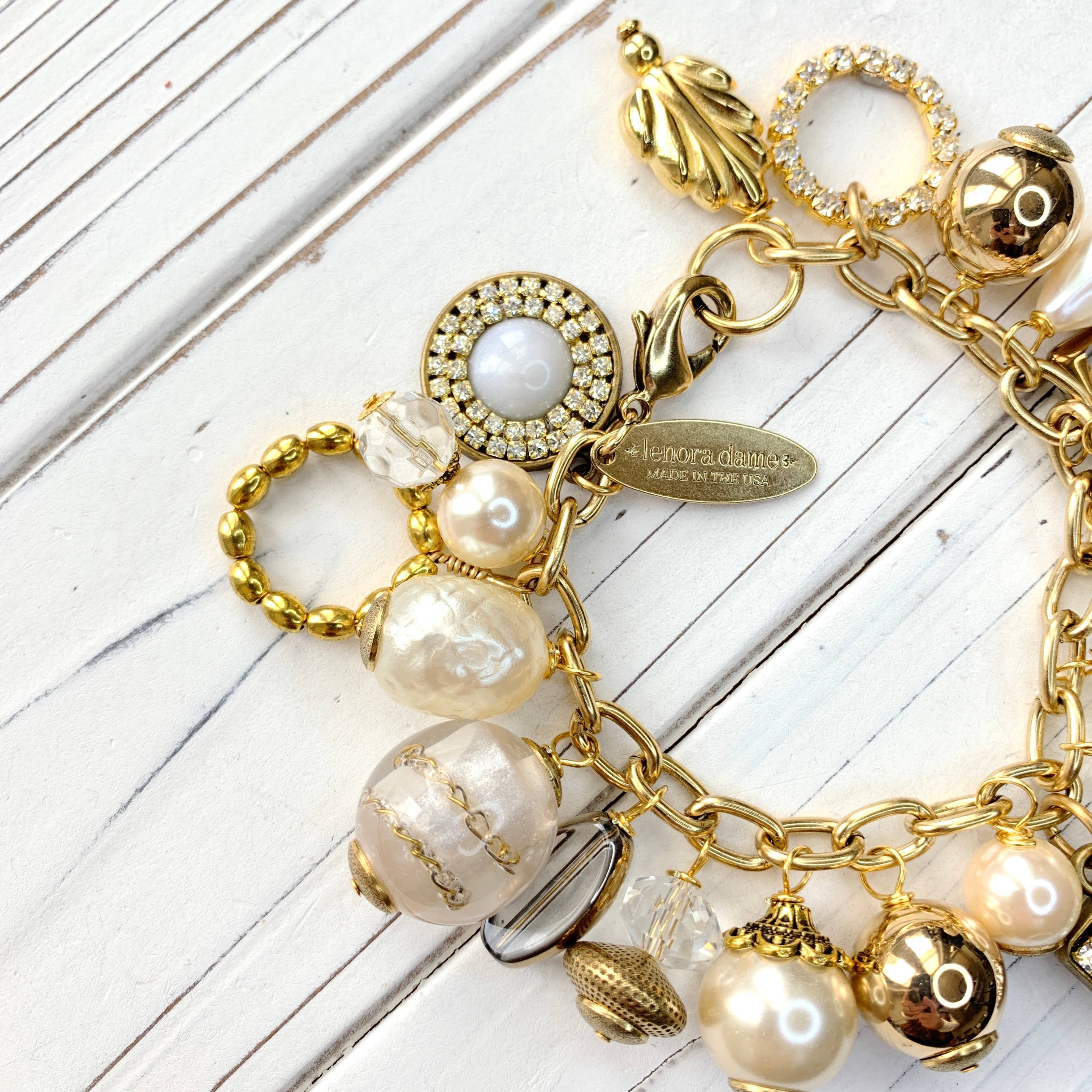 Classic Pearl Bauble Charm Bracelet - The BLVD