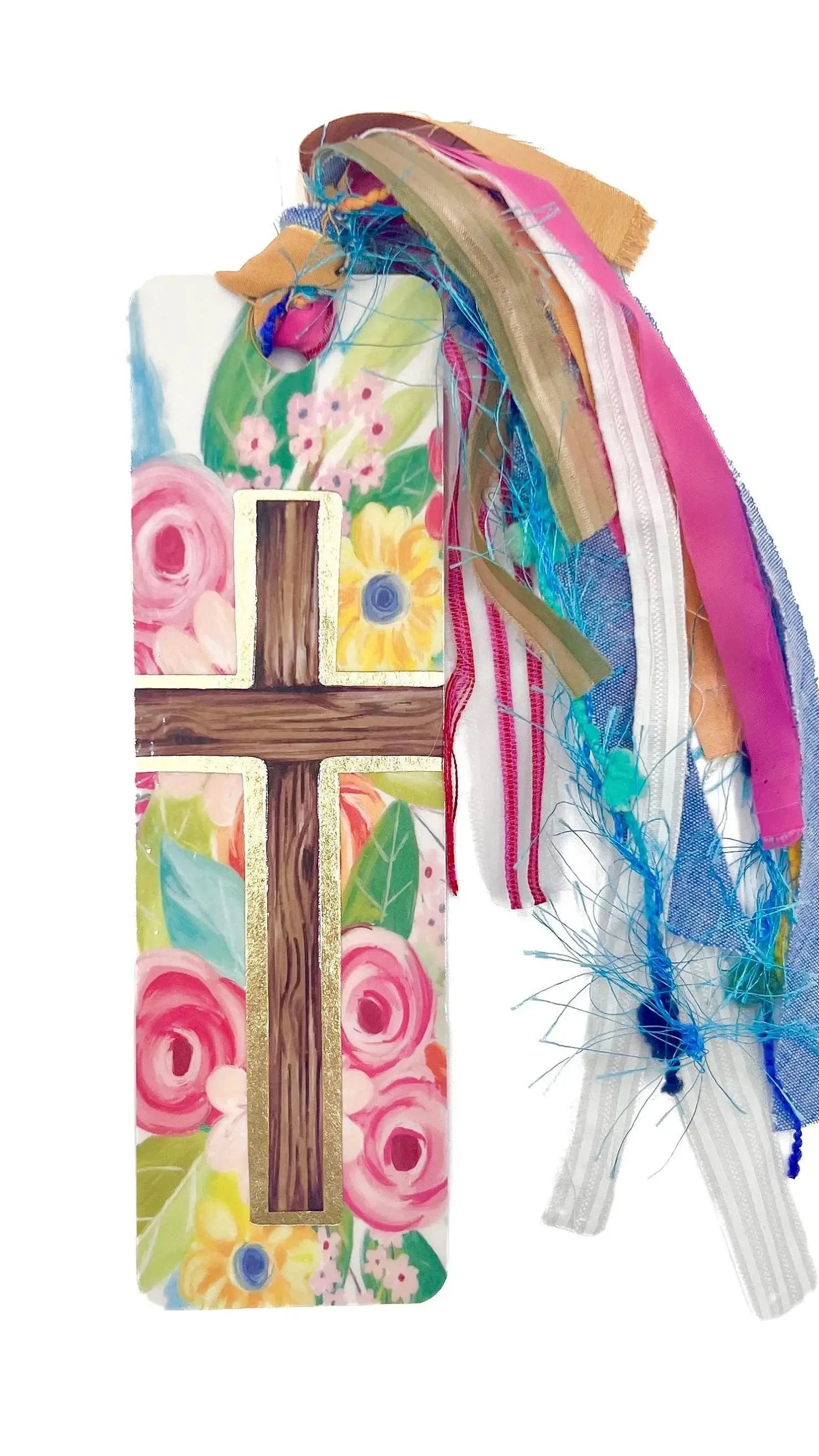 Floral Cross Tassel Bible Bookmark - The BLVD