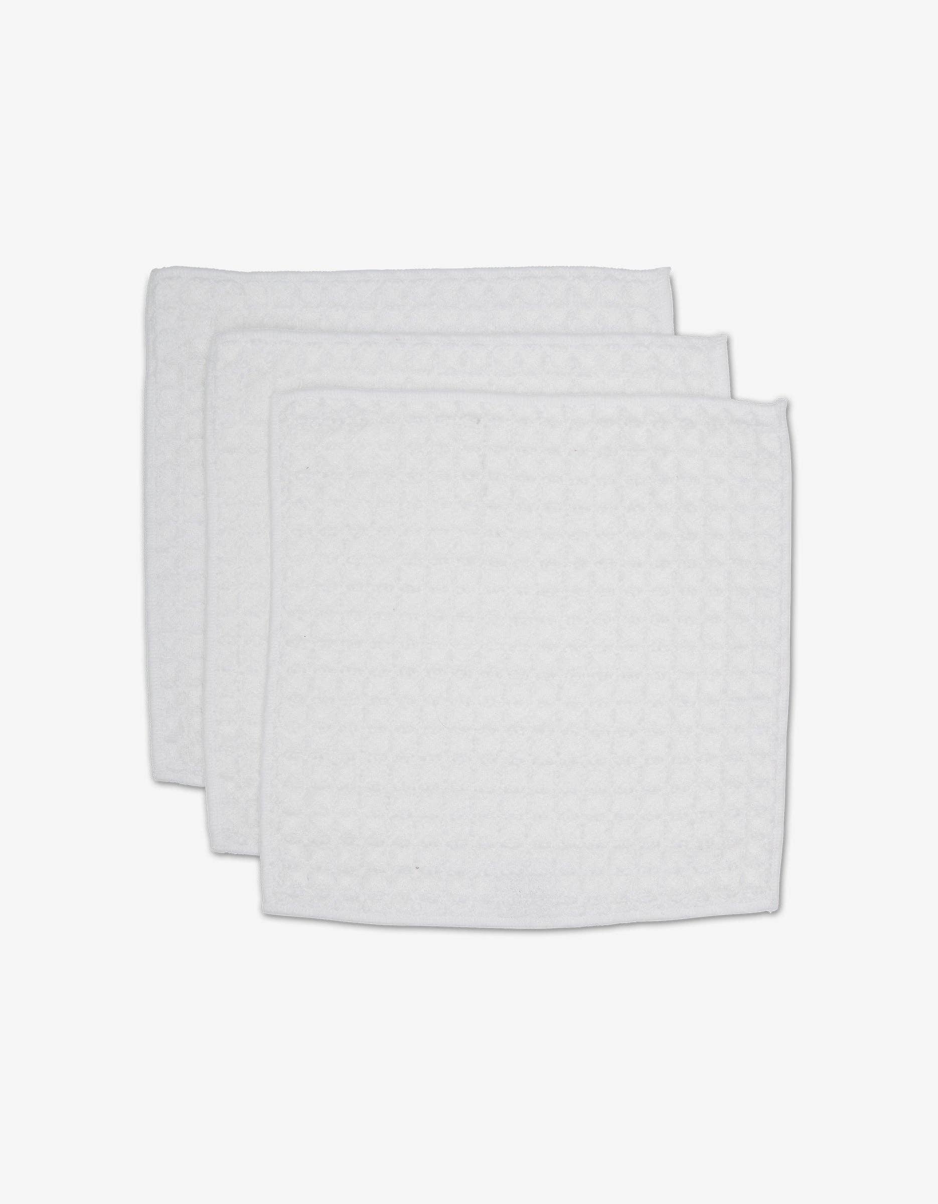 Cloud Waffle Washcloth Set/White