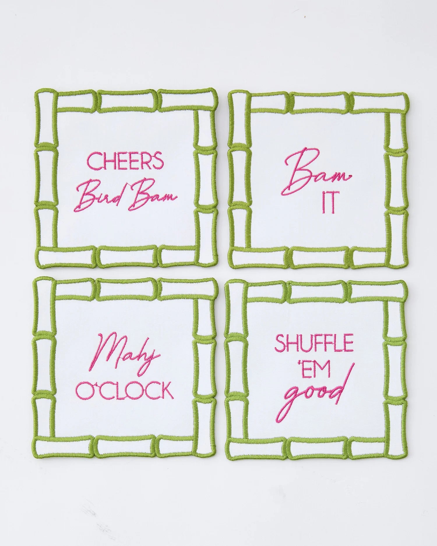 Set of 4 Mahjong Cocktail Napkins