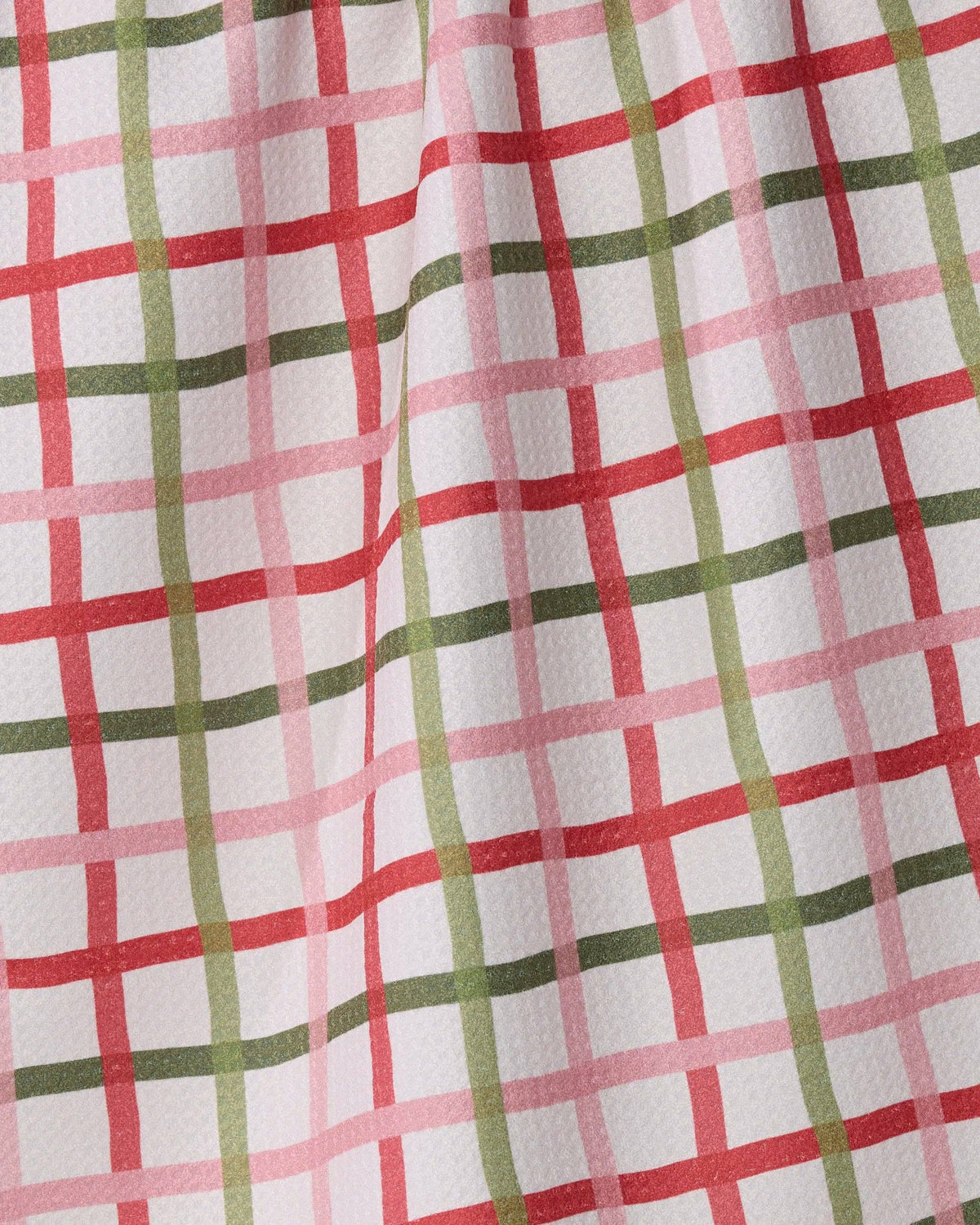 Geometry Festive Plaid Christmas tea towel, 18 x 30, alternate view 2