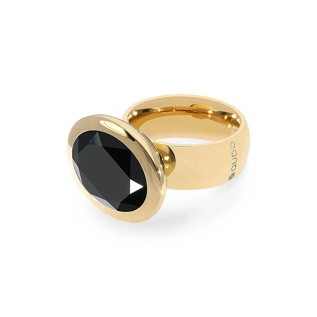 Tivola Big Crystal Ring in Jet