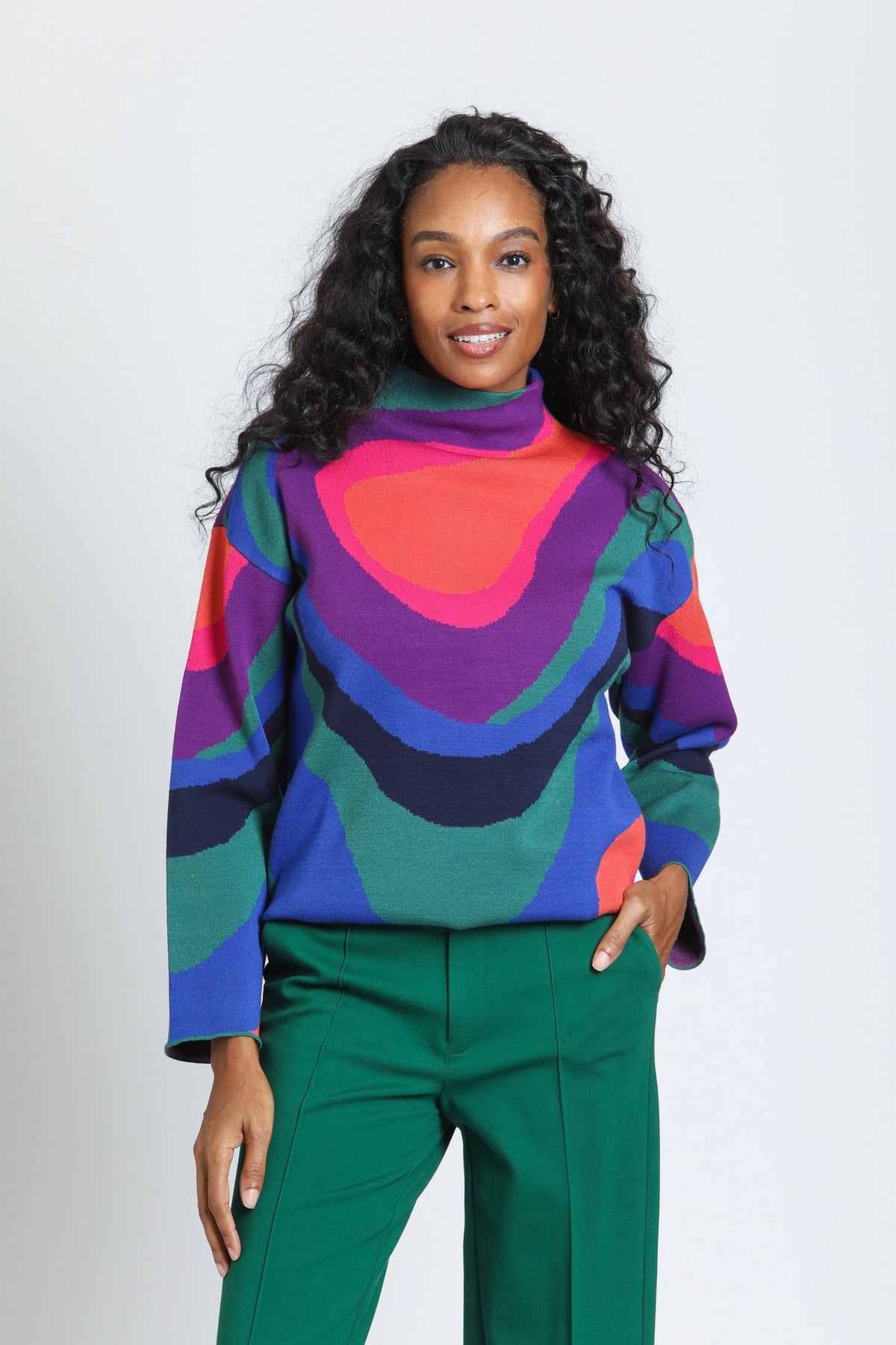 Marble Abstract Pullover/Multi