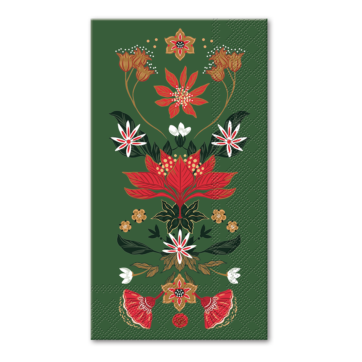Christmas Garden full-color paper guest towels, pack of 16, original product photo