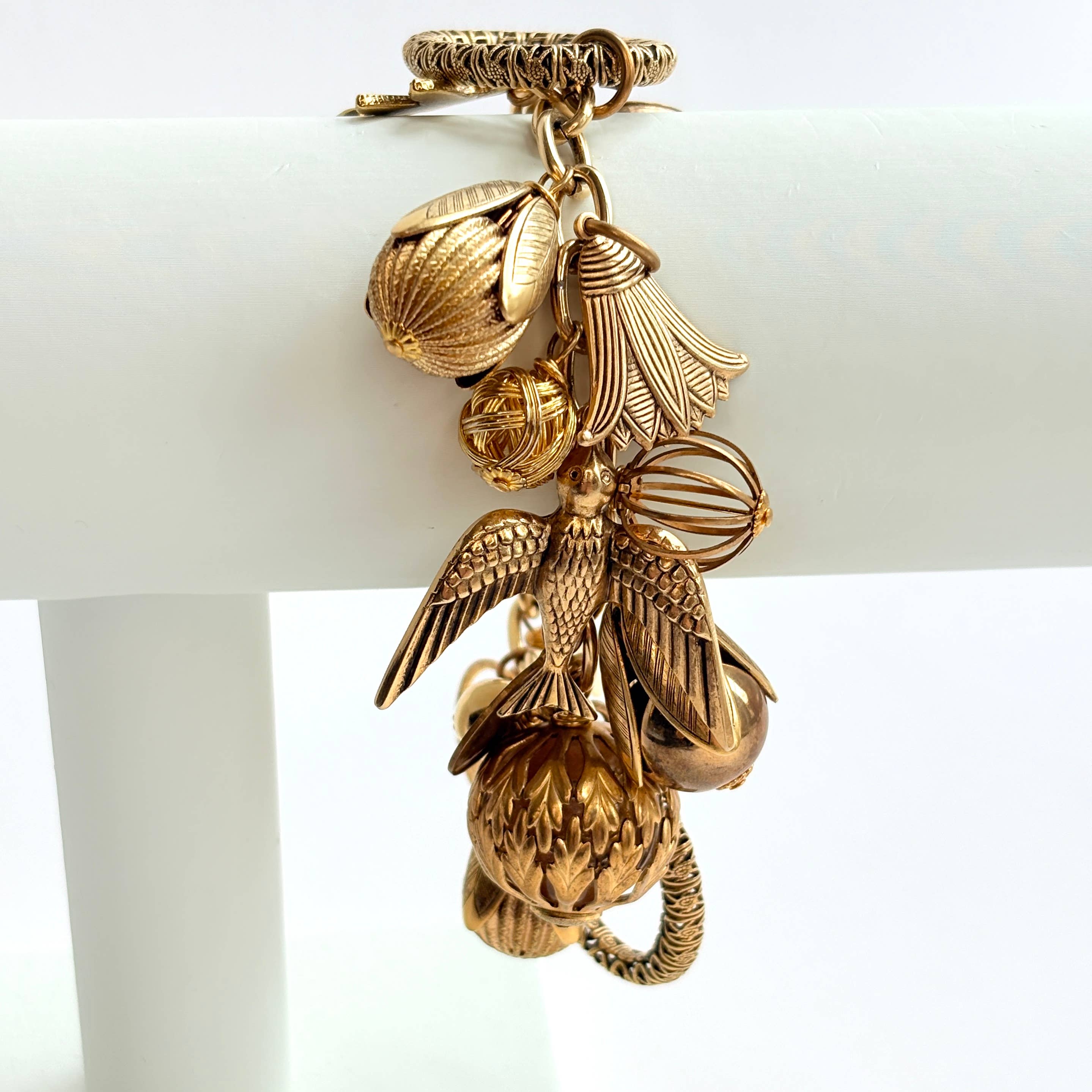 Vintage Inspired Gilded Charm Bracelet - The BLVD