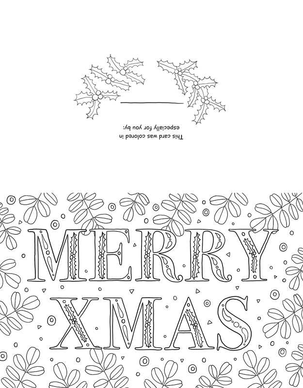 Color-Your-Own Christmas Greeting Cards