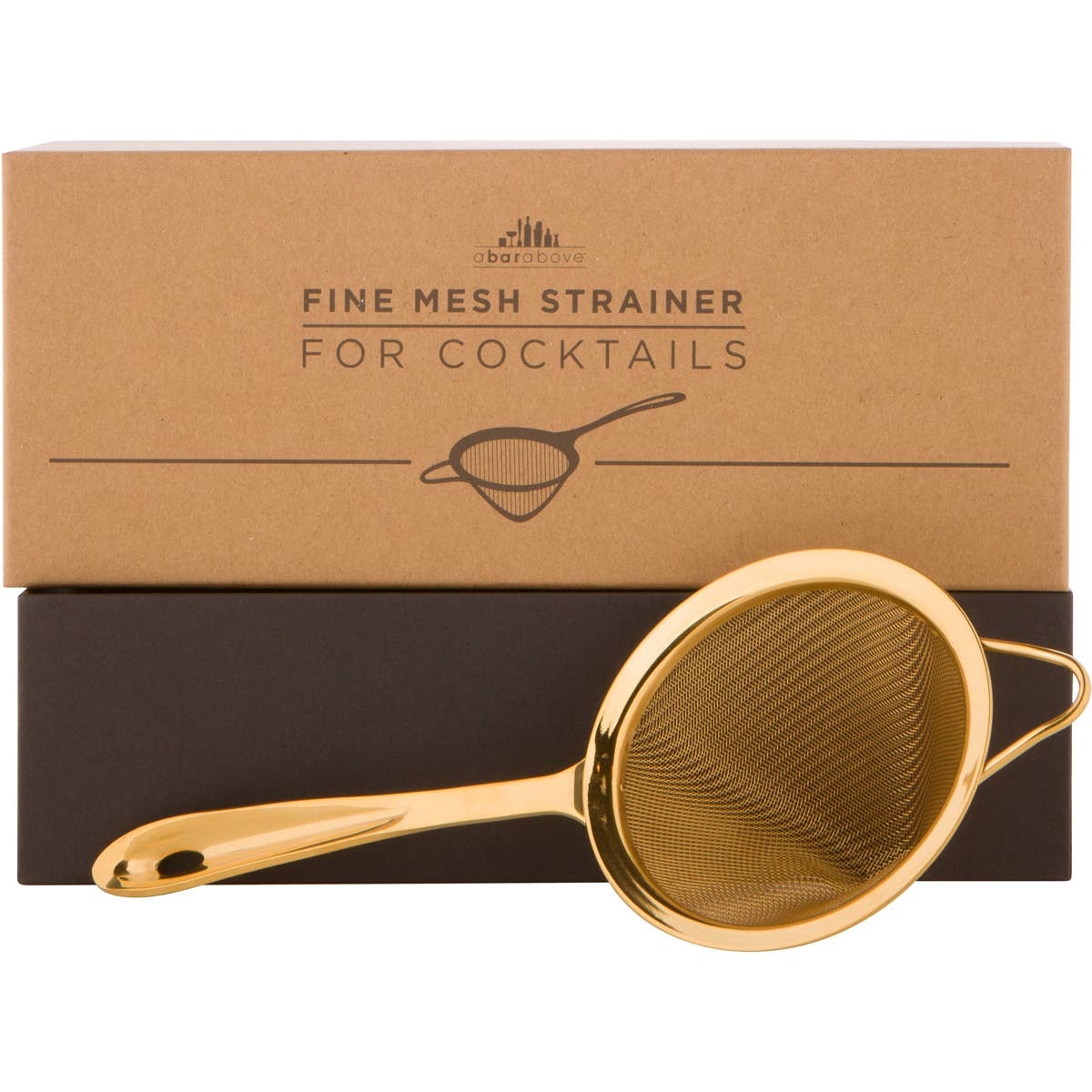 Fine Mesh Cocktail Strainer, Gold 10 cm - The BLVD
